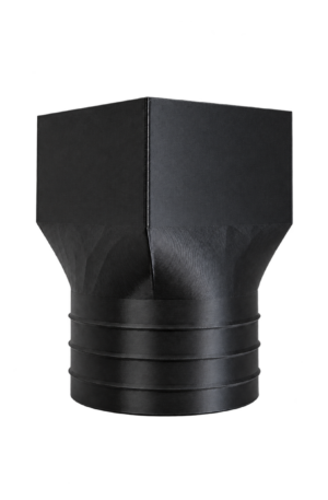 Adapter rynnowy 80×80 mm - Ø100 do rynny tymczasowej